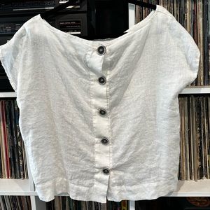 Native Speaker white crop top